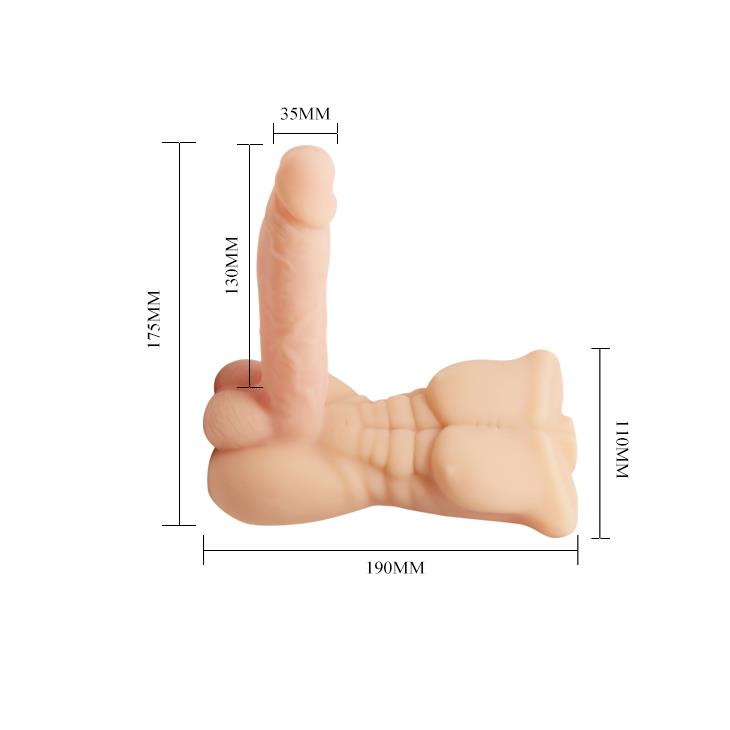 Masturbator vibrant pentru bărbat Baile Temptation Bigger Man, 13 cm