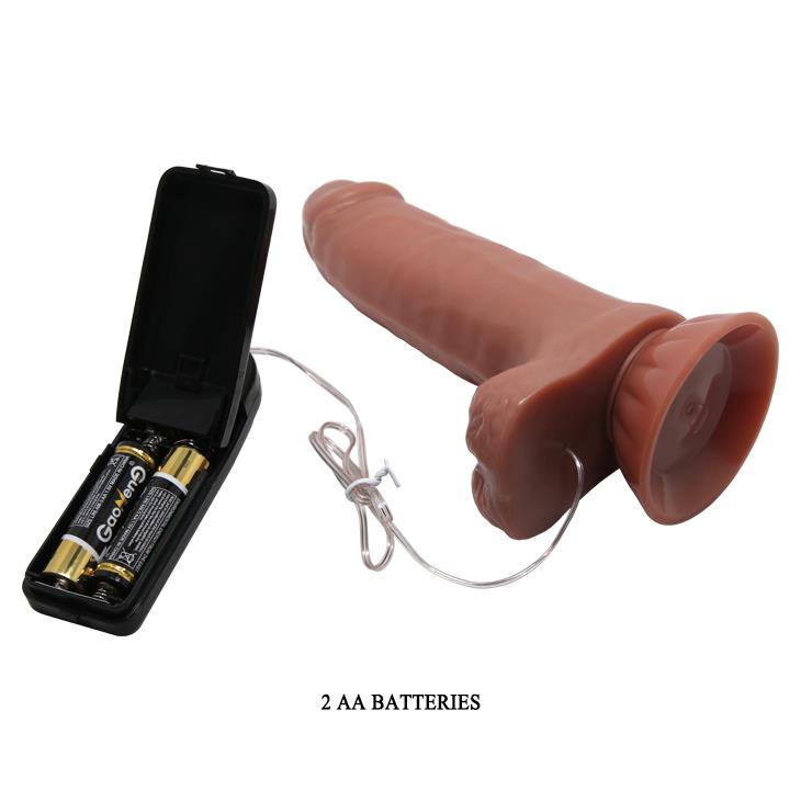Vibrator realist cu ventuză Baile Beautiful Maddox 18,5 cm