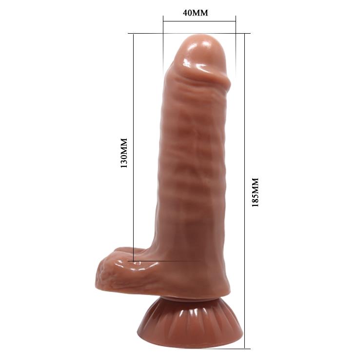 Vibrator realist cu ventuză Baile Beautiful Maddox 18,5 cm