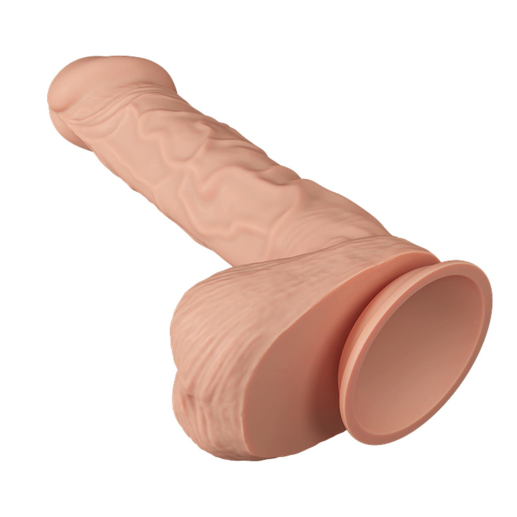 Dildo realist de culoarea pielii, Baile Bergrisi, 26 cm, cu ventuză