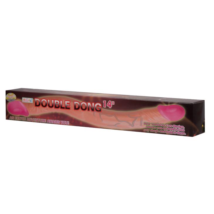Dildo dublu Baile, dur, gros, 36 cm
