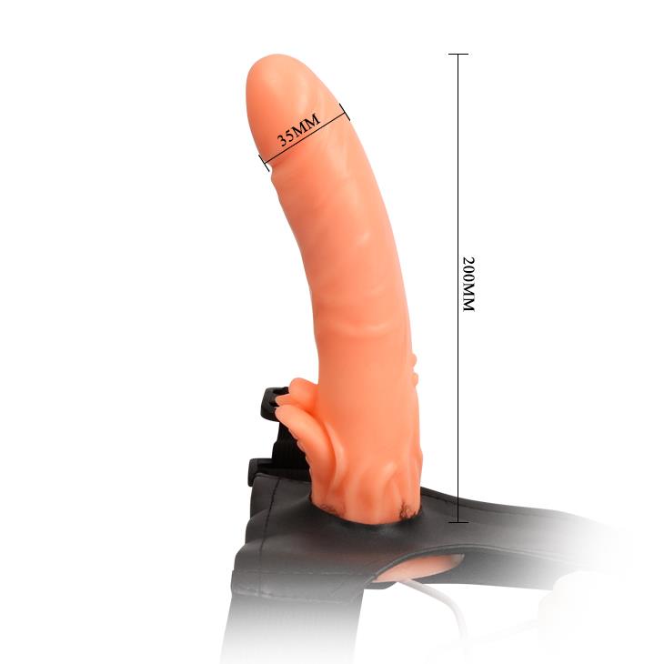 Dildo vibrant reglabil cu strap-on și rotație Baile