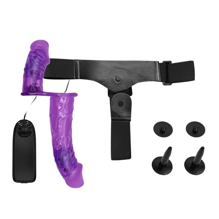 Strapon Baile Ultra Passionate cu vibrații duble
