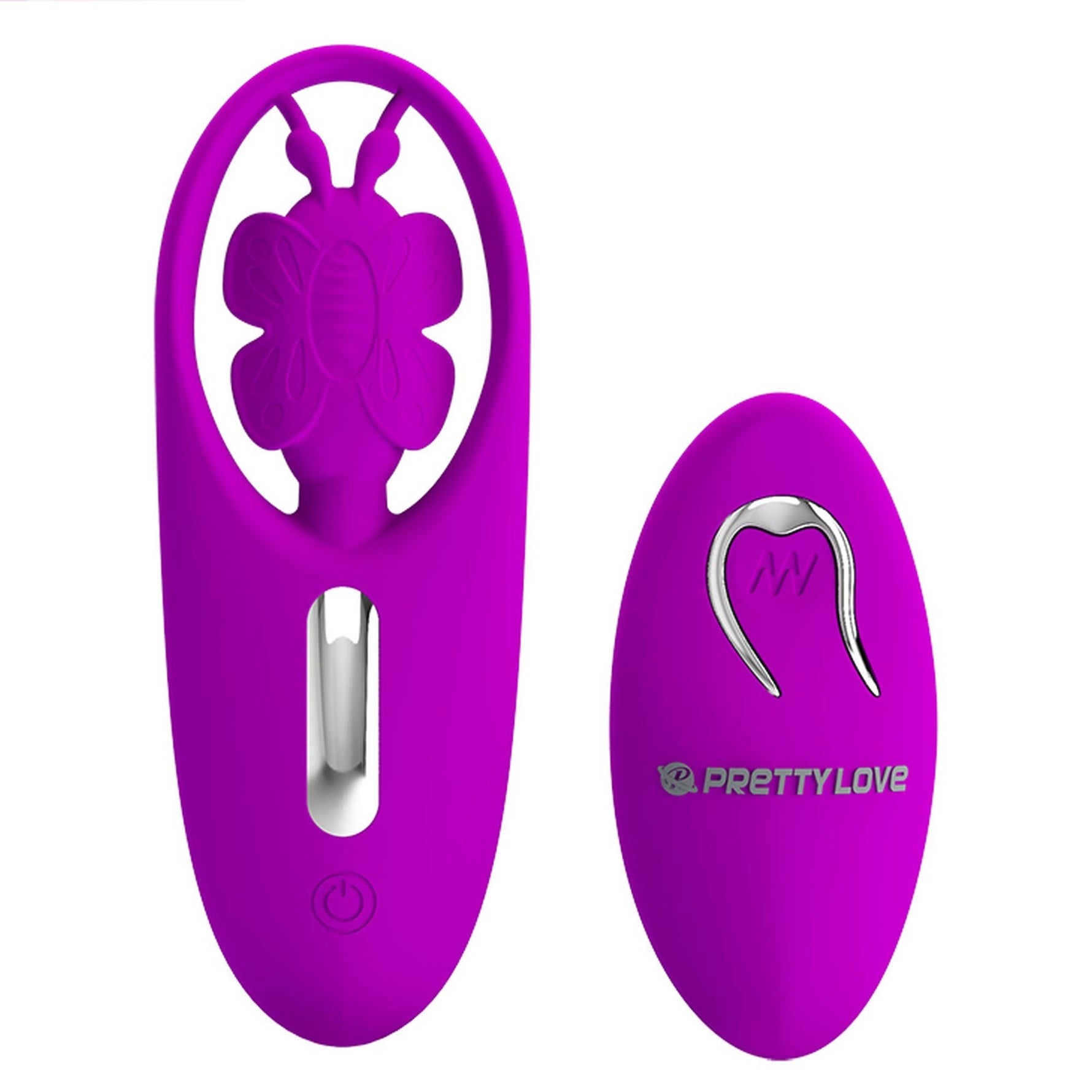 Stimulator clitoridian Pretty Love din silicon cu fluture dansator și telecomandă USB