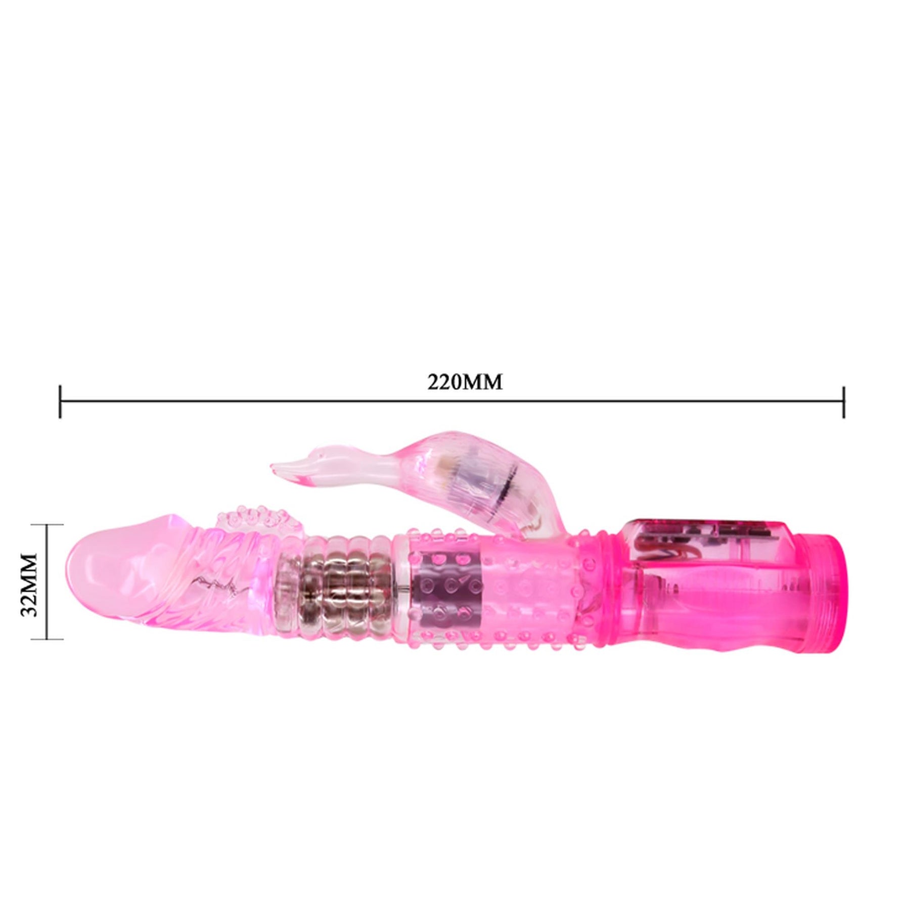 Vibrator Baile Happy Angel Bunny cu 3 funcții de vibrație și rotație