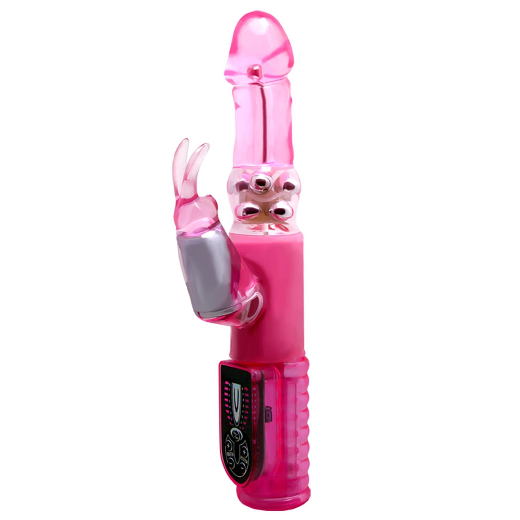 Vibrator rotativ violet Baile în formă de iepuraș, cu 8 vibrații și 8 ture