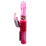 Vibrator rotativ violet Baile în formă de iepuraș, cu 8 vibrații și 8 ture