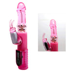 Vibrator rotativ violet Baile în formă de iepuraș, cu 8 vibrații și 8 ture