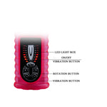 Vibrator rotativ violet Baile în formă de iepuraș, cu 8 vibrații și 8 ture