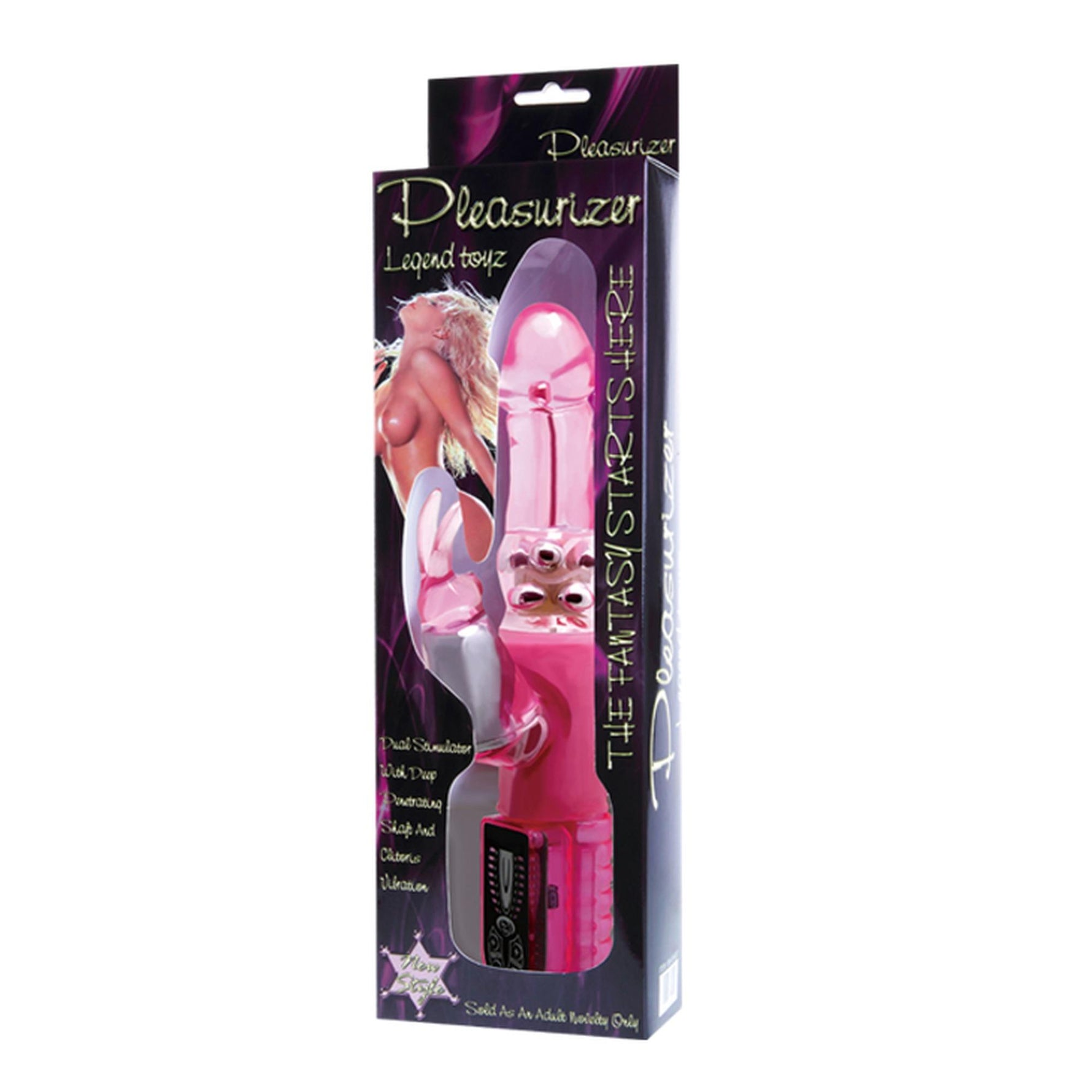 Vibrator rotativ violet Baile în formă de iepuraș, cu 8 vibrații și 8 ture