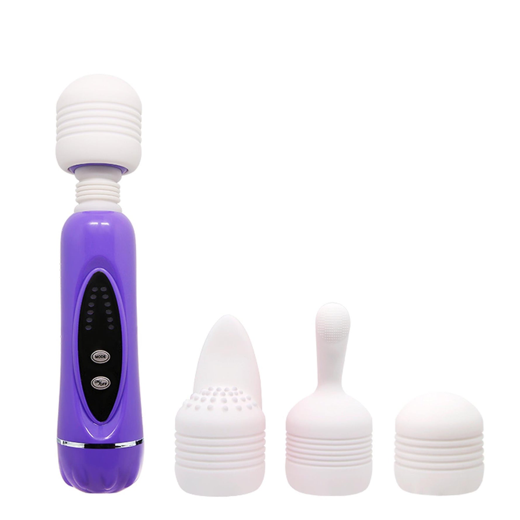 Masaj vibrant Baile cu 12 funcții și 3 accesorii din silicon