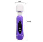 Masaj vibrant Baile cu 12 funcții și 3 accesorii din silicon