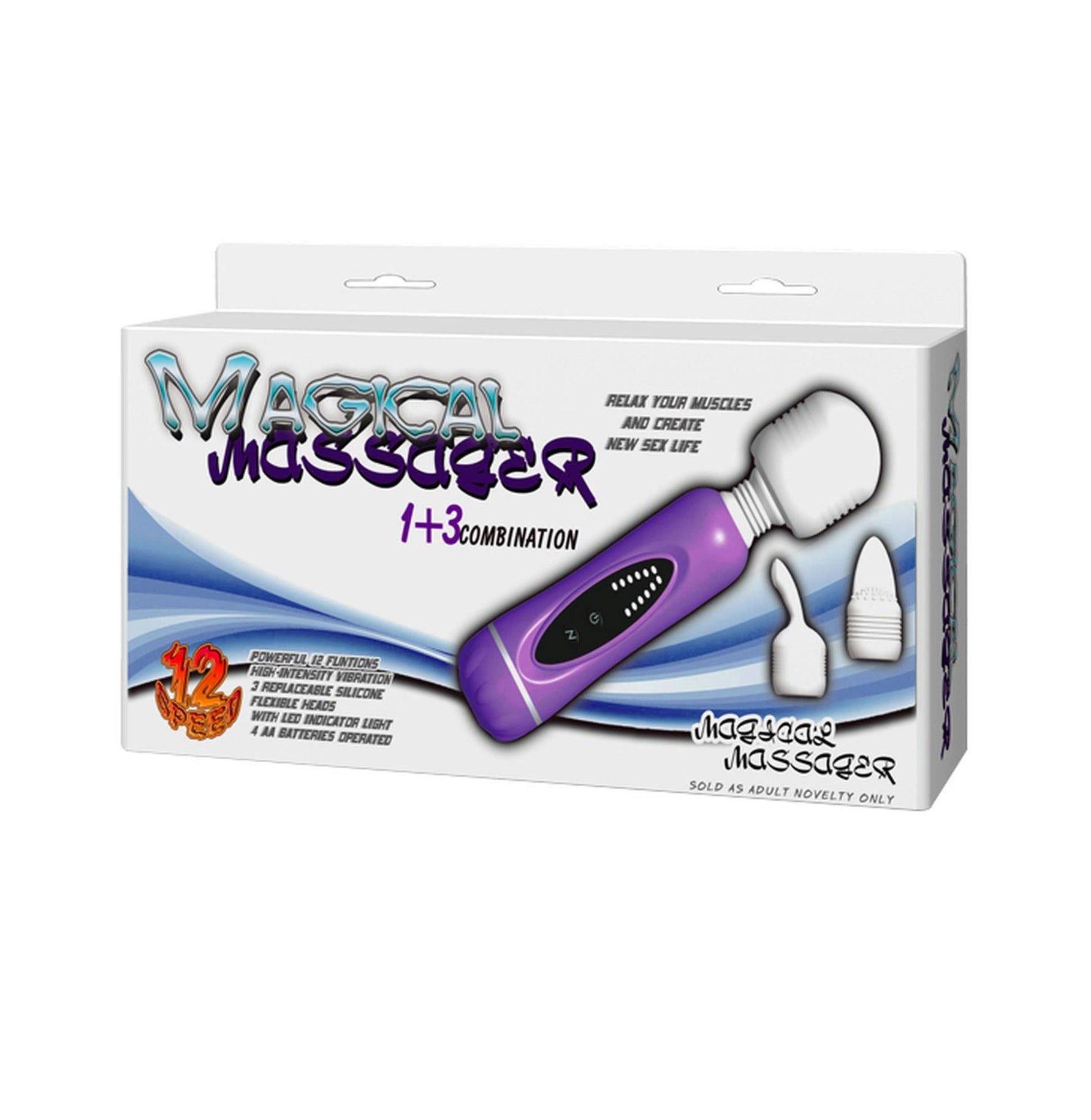 Masaj vibrant Baile cu 12 funcții și 3 accesorii din silicon