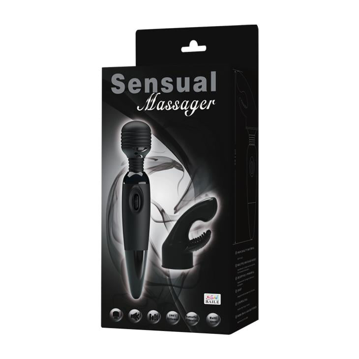 Aparat de masaj vibrant Baile cu mai multe etape, negru, alimentat cu baterii AAA