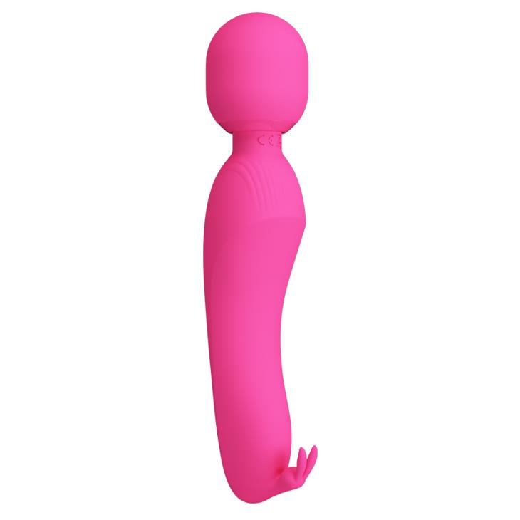 Vibrator Pretty Love Curtis Magenta USB din silicon, model iepuraș