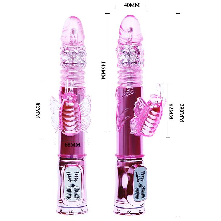 Vibrator USB cu fluture vibrant Baile, tip iepuraș
