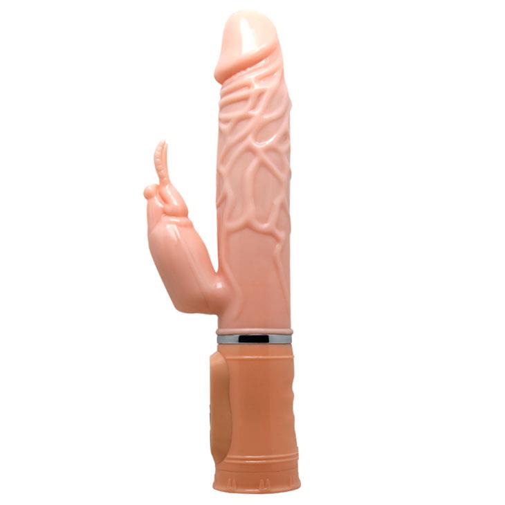 Vibrator rotativ USB cu iepuraș de 26 cm, Baile Fire Dragon Warming