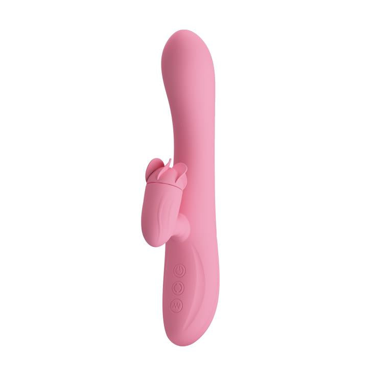 Vibrator rotativ Pretty Love Gina cu aspect de iepuraș, 4 rotații, 7 vibrații, USB 20.5 c