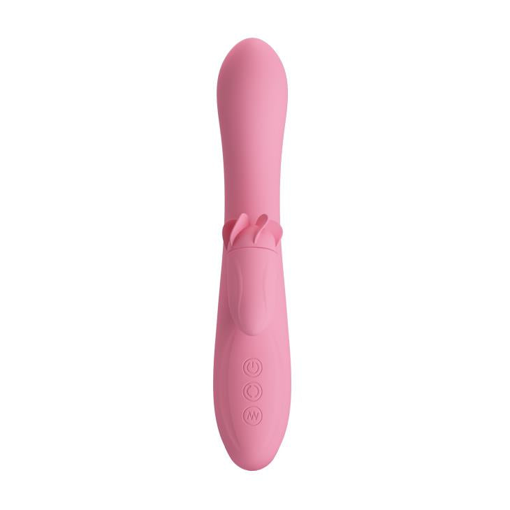 Vibrator rotativ Pretty Love Gina cu aspect de iepuraș, 4 rotații, 7 vibrații, USB 20.5 c
