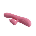 Vibrator rotativ Pretty Love Gina cu aspect de iepuraș, 4 rotații, 7 vibrații, USB 20.5 c