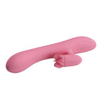 Vibrator rotativ Pretty Love Gina cu aspect de iepuraș, 4 rotații, 7 vibrații, USB 20.5 c