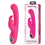 Vibrator Pretty Love Lamar Bunny cu ecran LCD roz