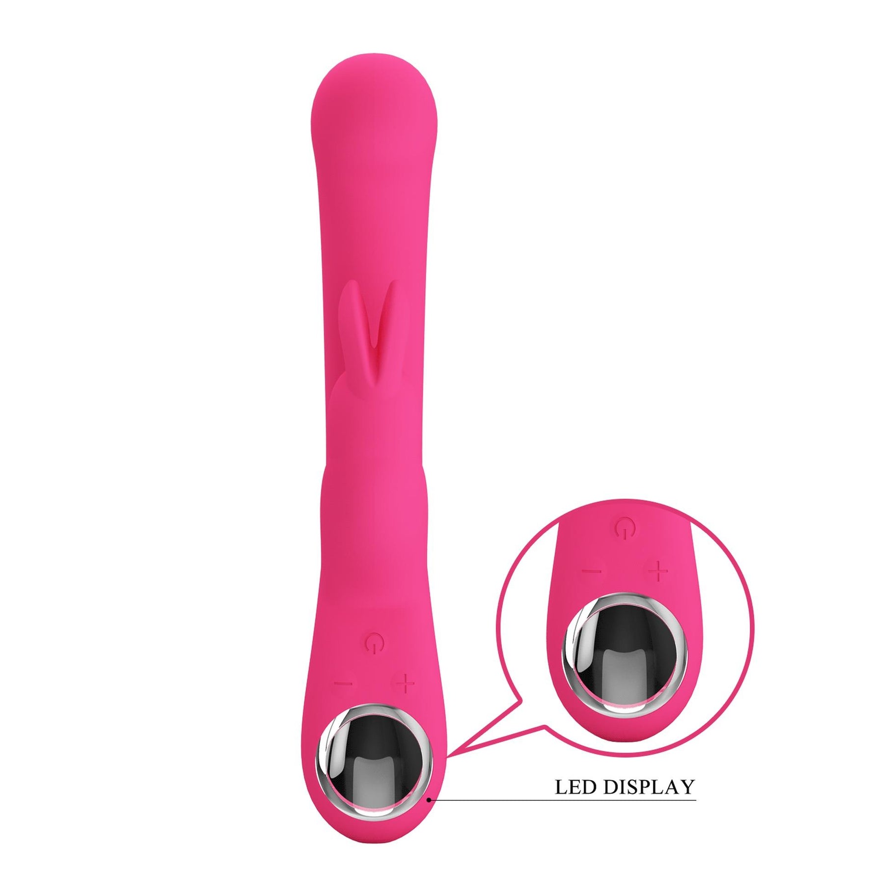 Vibrator Pretty Love Lamar Bunny cu ecran LCD roz