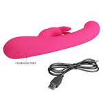 Vibrator Pretty Love Lamar Bunny cu ecran LCD roz