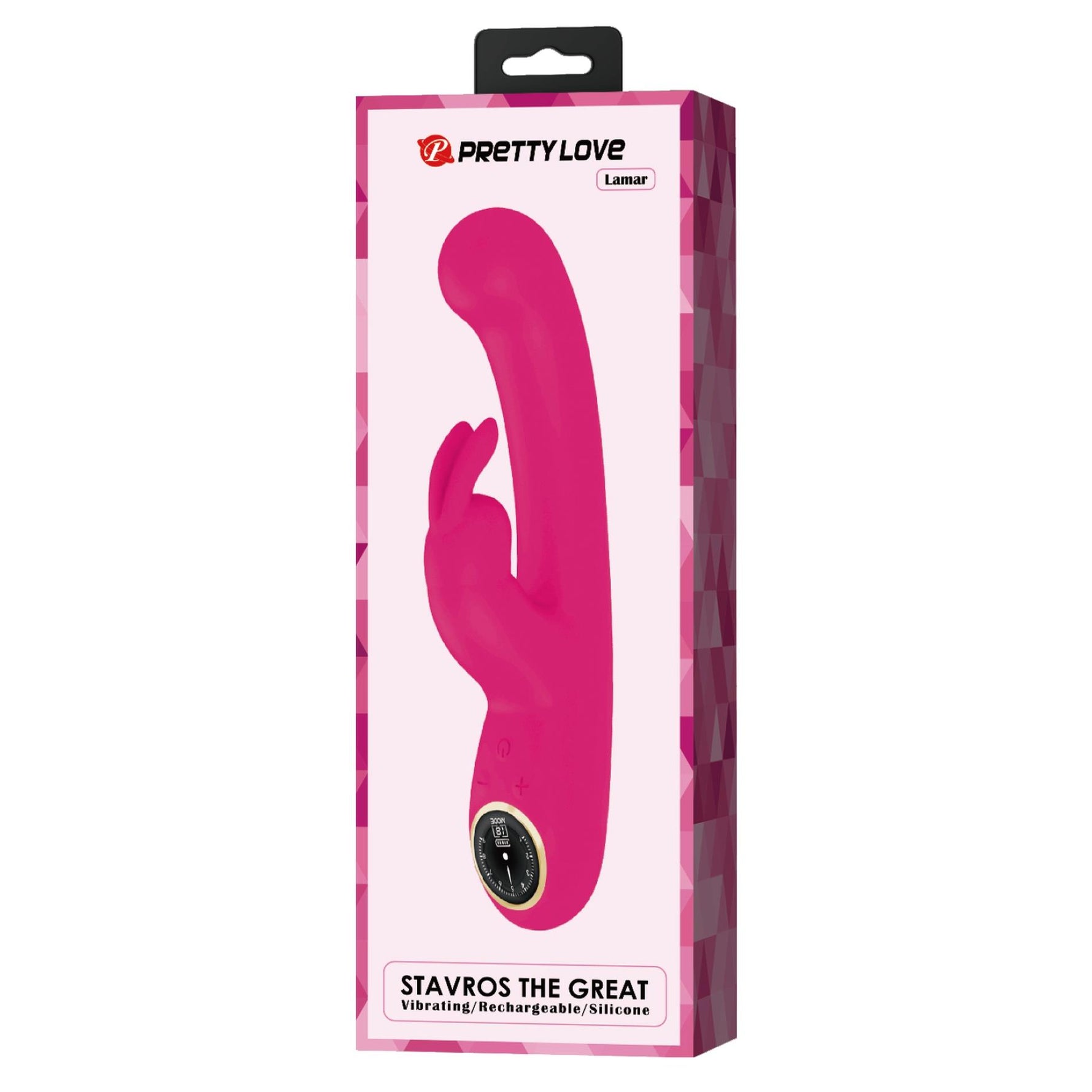 Vibrator Pretty Love Lamar Bunny cu ecran LCD roz