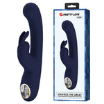Vibrator Pretty Love Lamar Bunny cu ecran LCD albastru