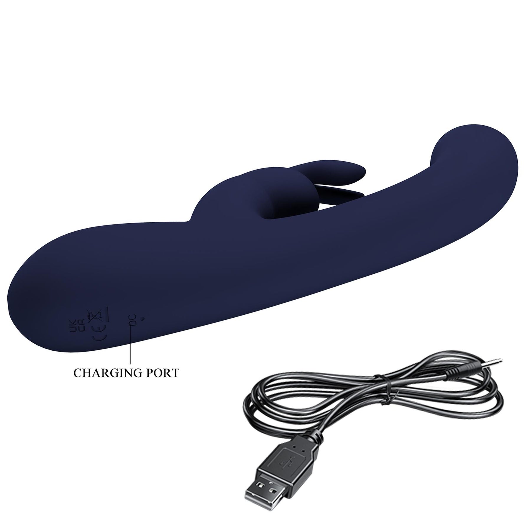 Vibrator Pretty Love Lamar Bunny cu ecran LCD albastru