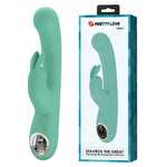 Vibrator Pretty Love Lamar pentru punctul G, model iepuraș, verde