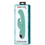 Vibrator Pretty Love Lamar pentru punctul G, model iepuraș, verde