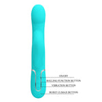 Vibrator iepuraș din silicon Pretty Love cu 7 funcții