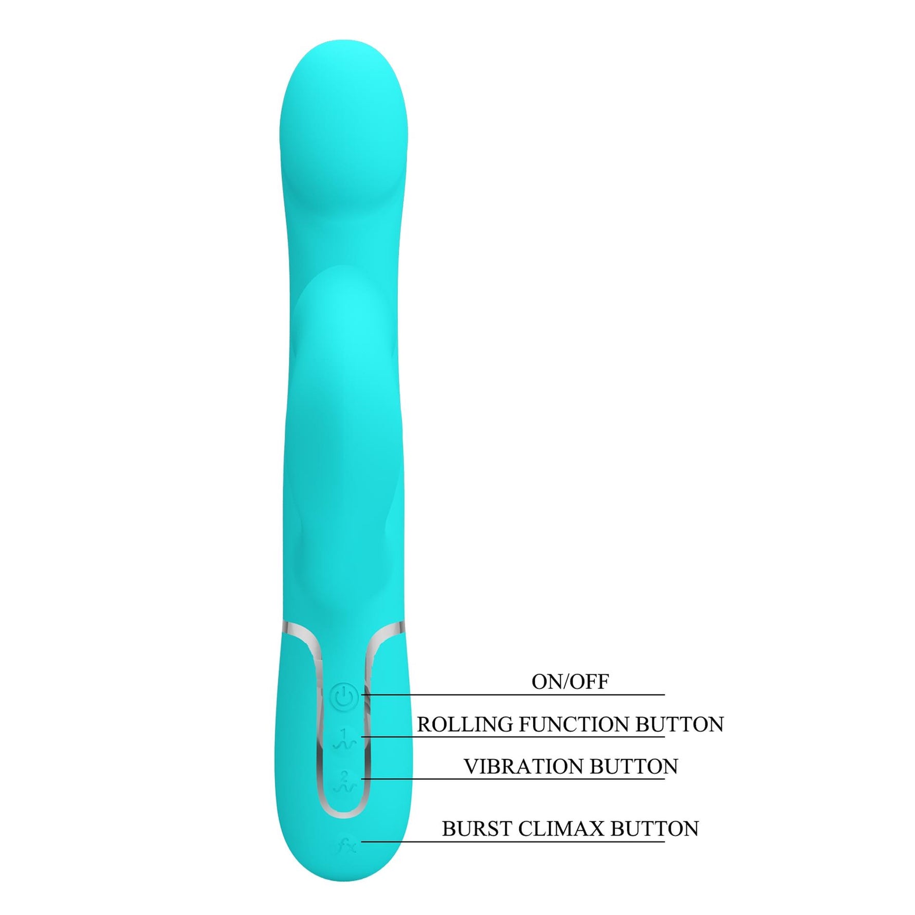 Vibrator iepuraș din silicon Pretty Love cu 7 funcții