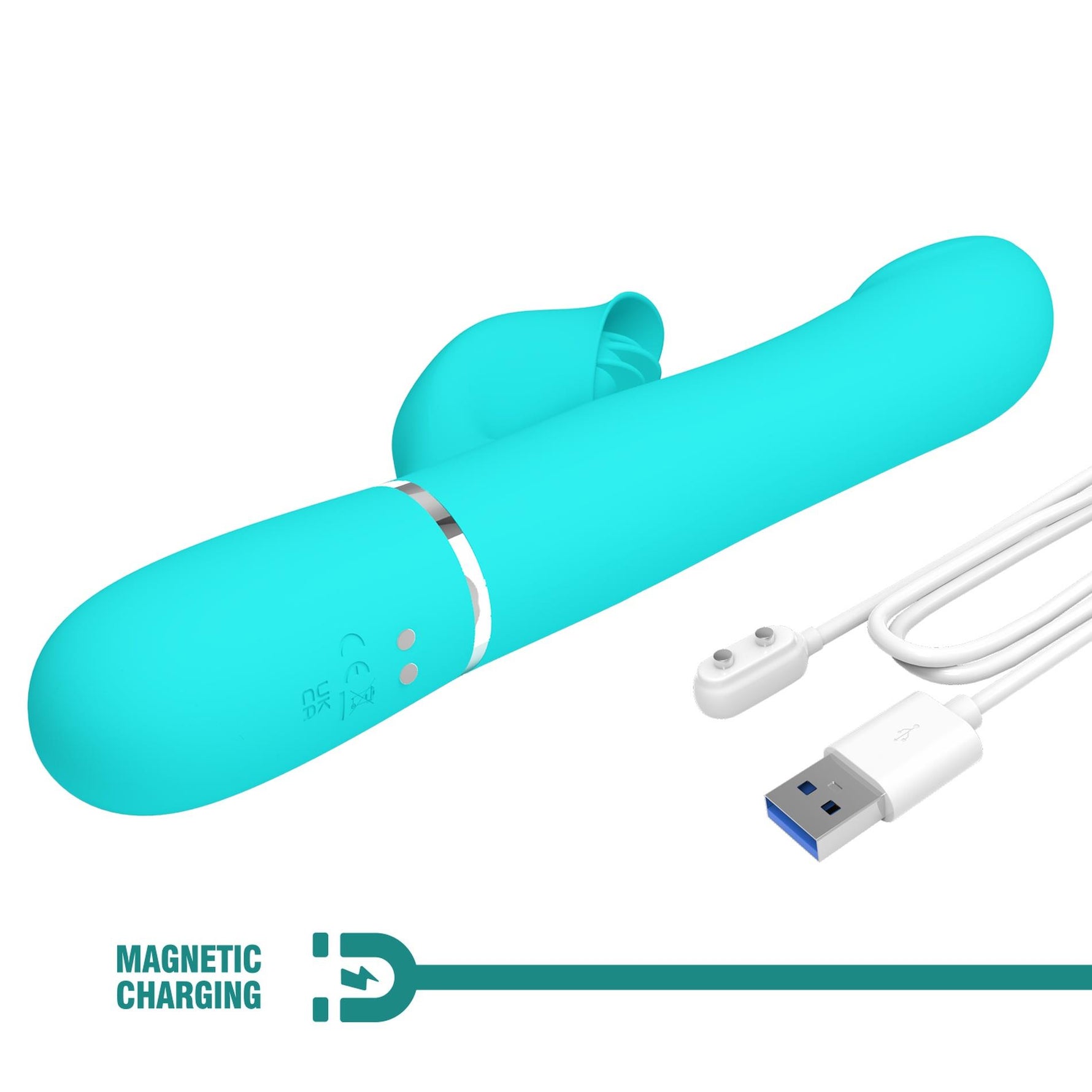 Vibrator iepuraș din silicon Pretty Love cu 7 funcții