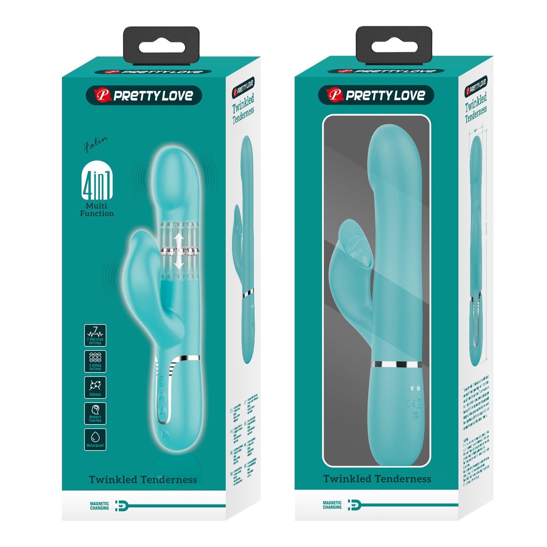 Vibrator iepuraș din silicon Pretty Love cu 7 funcții