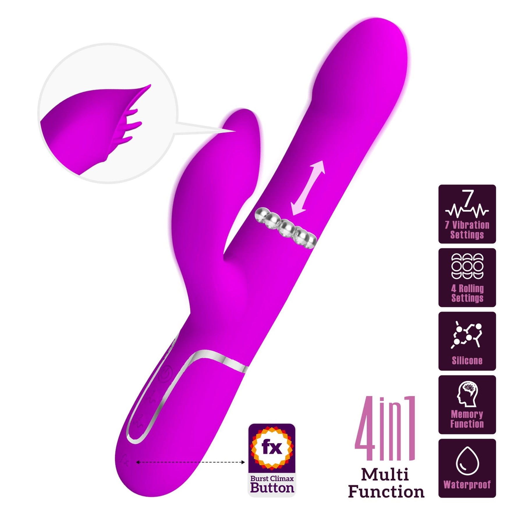Vibrator Pretty Love Twinkled Tenderness Iepuraș Violet