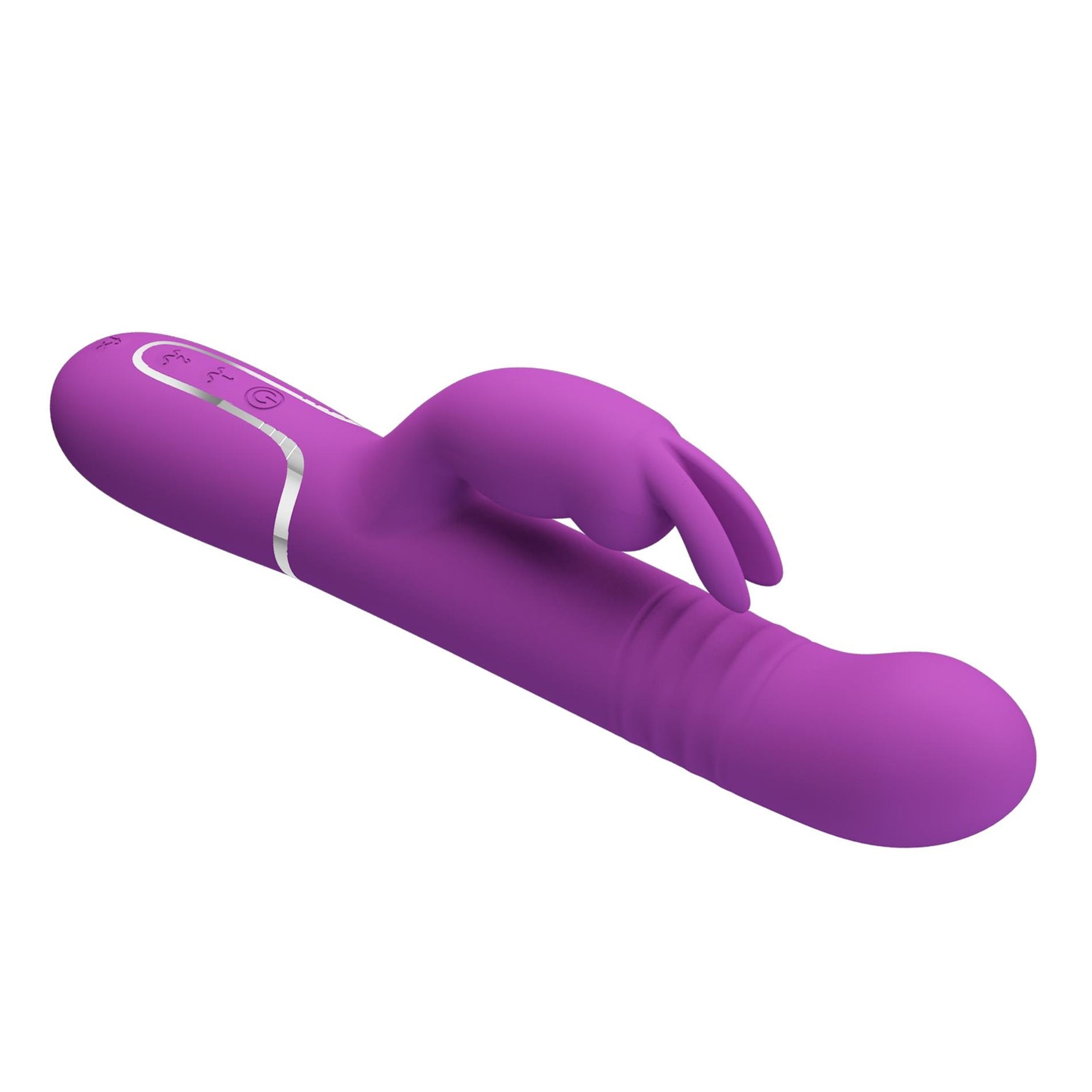 Vibrator Pretty Love Coale Bunny, violet, cu 7 vibrații, rotație Thrust