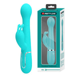 Vibrator Pretty Love Bunny cu 7 vibrații, 4 împingeri, 4 rotații