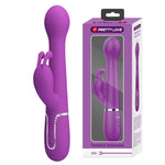 Vibrator rotativ Pretty Love Dejon cu 7 vibrații, model iepuraș, violet