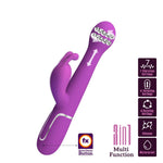 Vibrator rotativ Pretty Love Dejon cu 7 vibrații, model iepuraș, violet
