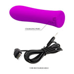 Vibrator Pretty Love Alfreda Mini din silicon, violet, 12 funcții