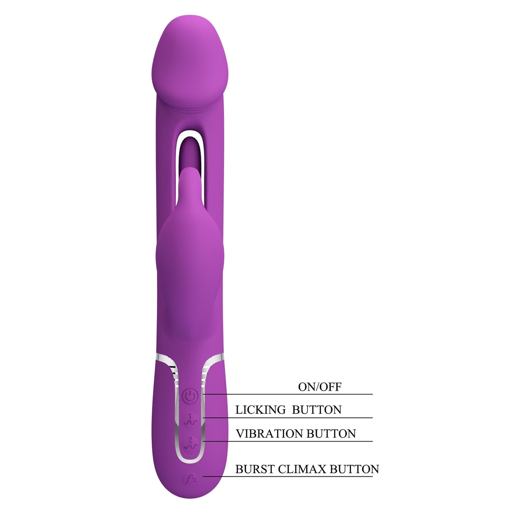 Vibrator Pretty Love Kampas Licking Bunny, violet