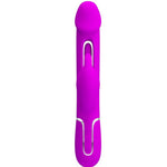 Vibrator Pretty Love Bunny cu limbă, purpuriu, USB