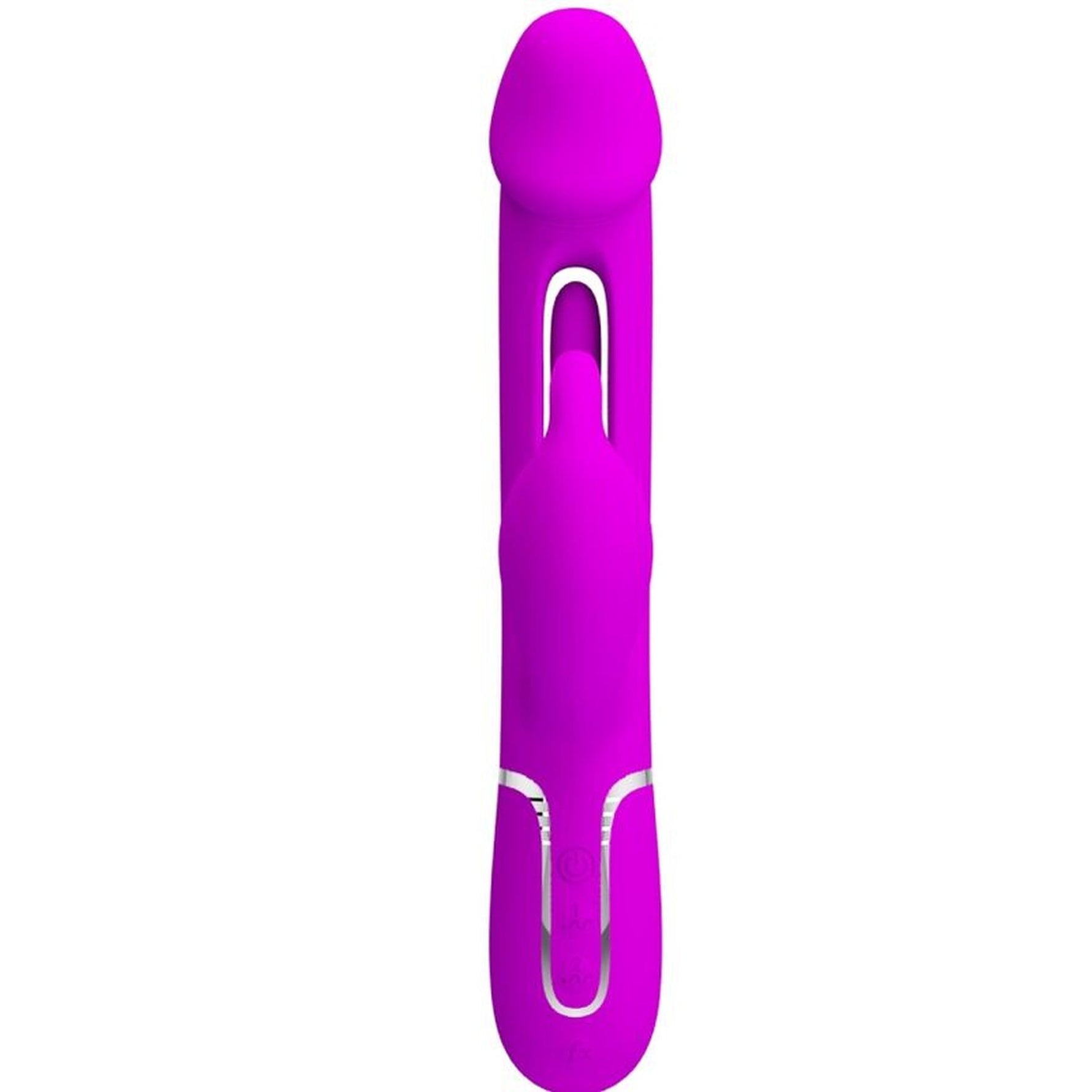 Vibrator Pretty Love Bunny cu limbă, purpuriu, USB