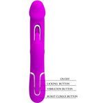 Vibrator Pretty Love Bunny cu limbă, purpuriu, USB