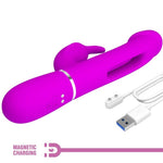 Vibrator Pretty Love Bunny cu limbă, purpuriu, USB