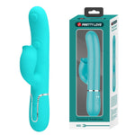 Vibrator Pretty Love Gigi Bunny Albastru Deschis cu Lingere