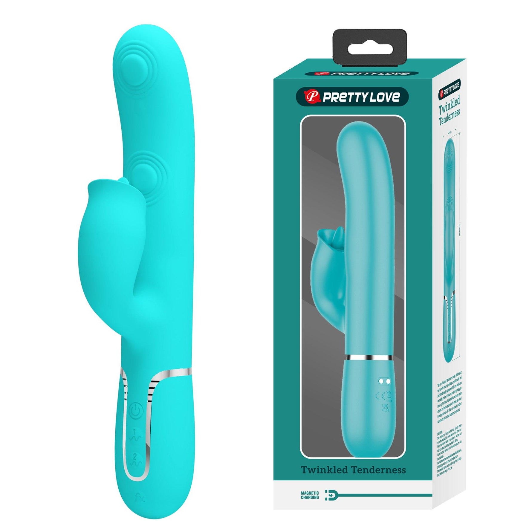 Vibrator Pretty Love Gigi Bunny Albastru Deschis cu Lingere